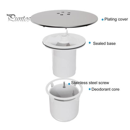 Capac de scurgere de duș cu finisaj cromat Instalare ușoară Cupă de scufundare Drenaj cu curgere rapidă Capac sifon de schimb standard britanic