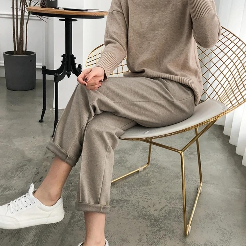 Thicken Women Pencil Pants Autumn Winter Trousers OL Style Female Work Suit Pant Loose Female Trousers Capris