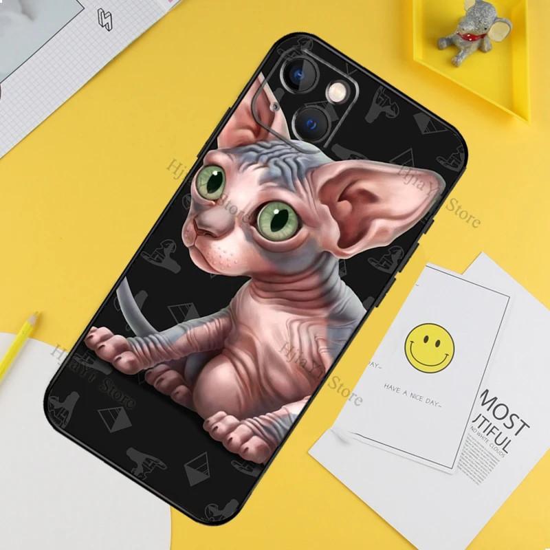 Applicable Apple Iphone Phone Case Tattoo Sphinx Cat Case Soft Case Protective Case Iphone 16
