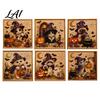 DIY Bead Art Crafts Halloween Witch Hat Cat 3D Pearl Painting Kit with Frame Hand-Pasted Craft for Adults Relaxing Handmade Kits Mosaic Home