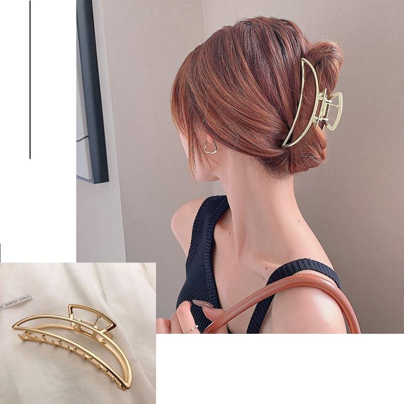 New Metal Claw Clip for Women Gold Geometric Hair Claw Large Size Headband Hairpin Claw Clip Hair Crab Hair Accessories