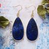 Simple Natural Stone Droplet Pendant Earrings Popular Crystal Jewelry Jewelry