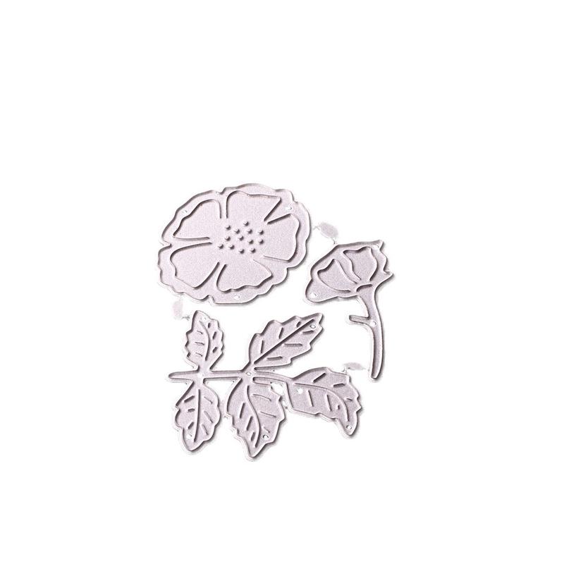 Стильный металлический трафарет для резки цветов для скрапбукинга, тиснения бумажных карточек
