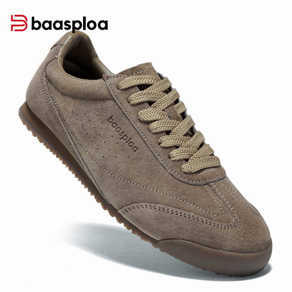 BAASPLOA Damen Flache Sportschuhe, Freizeitschuhe, Wanderschuhe, Studentenschuhe, Tennisschuhe, Atmungsaktiv, Geeignet für Personen mit schmalen Füßen