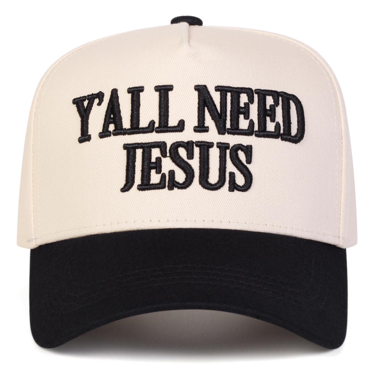 

Unisex Y ALL NEED JESUS Embroidery Baseball Caps Spring Autumn Outdoor Adjustable Casual Hats Sunscreen Hat Sports Cap чорний