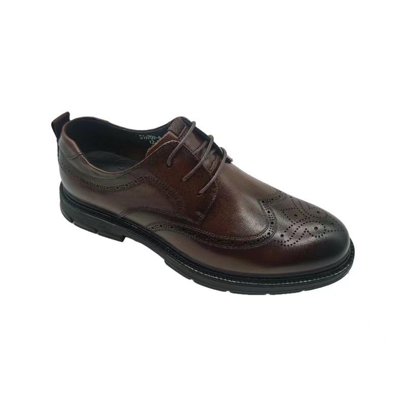 

Кожаные мужские кожаные туфли коричневые мужские туфли на шнуровке Brock Business Shoes 19709-8 44 светло-коричневого