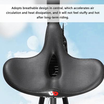 WEST BIKING Bike Seat Wide Comfortable Cycle Saddle Shock Absorption Bicycle Seat Cushion for Mountain Road Bike Men