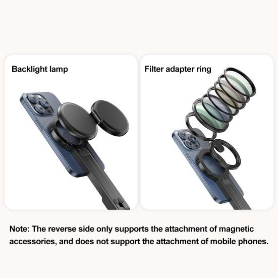 Magnetic Phone Tripod Foldable Phone Holder Portable Mini Tripod Versatile Travel-friendly Phone Mount for Indoor Outdoor