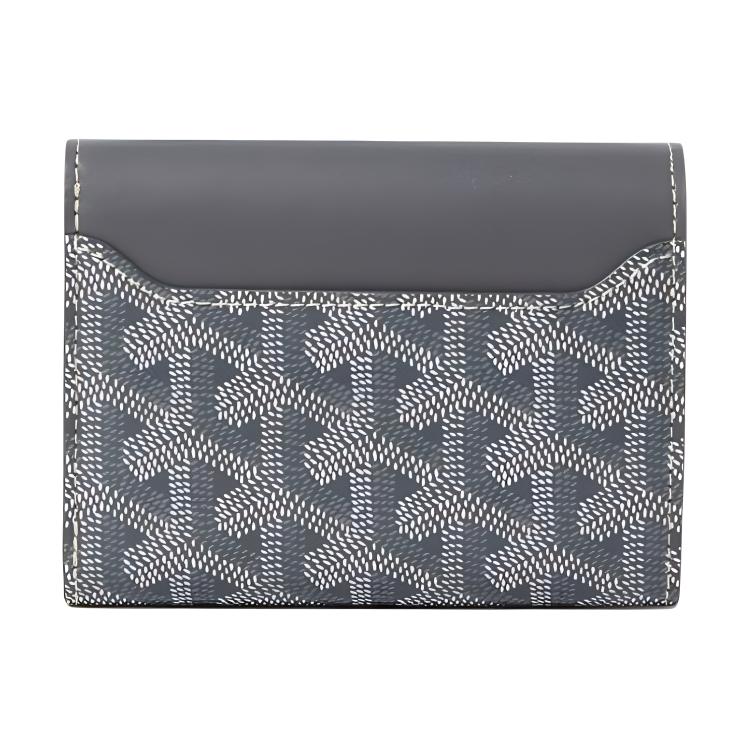 Goyard Saint-Gabriel Trifold Design Snap Closure Canvas And Calfskin Wallet Unisex wallet Gray STGABRPMLTY-51CL51P