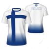 Sport-Mesh-T-Shirt Finnland-Flagge Für Laufen Radfahren Fußball Tennis Fitness-T-Shirts 3D-Druck Benutzerdefiniert