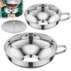 3 Packs Stainless Steel Canning Funnels with Strainer Wide Mouth Jar Funnels Kitchen Gadgets for Jam Oil Spice Sugar Flour