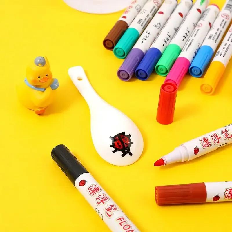 Montessori Mágico Água Flutuante Pincel de Pintura para Estudante Caneta Marcadora para Quadro Branco Suspensão Crianças Educacional Caneta de Pintura Brinquedos
