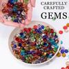 50PCS Mini Glass Gems,Mixed Colour Mancala Stones Flat Bottom Marble Beads for Home Decorative Art Craft Vase Filler(0.5"~0.7")
