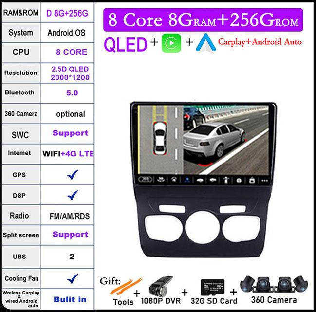 10.1'' Android 14 For Citroen C4 C4L DS4 2013 - 2016 Car Acesssories Navigation GPS Car Radio Multimedia Video Player 4G LTE