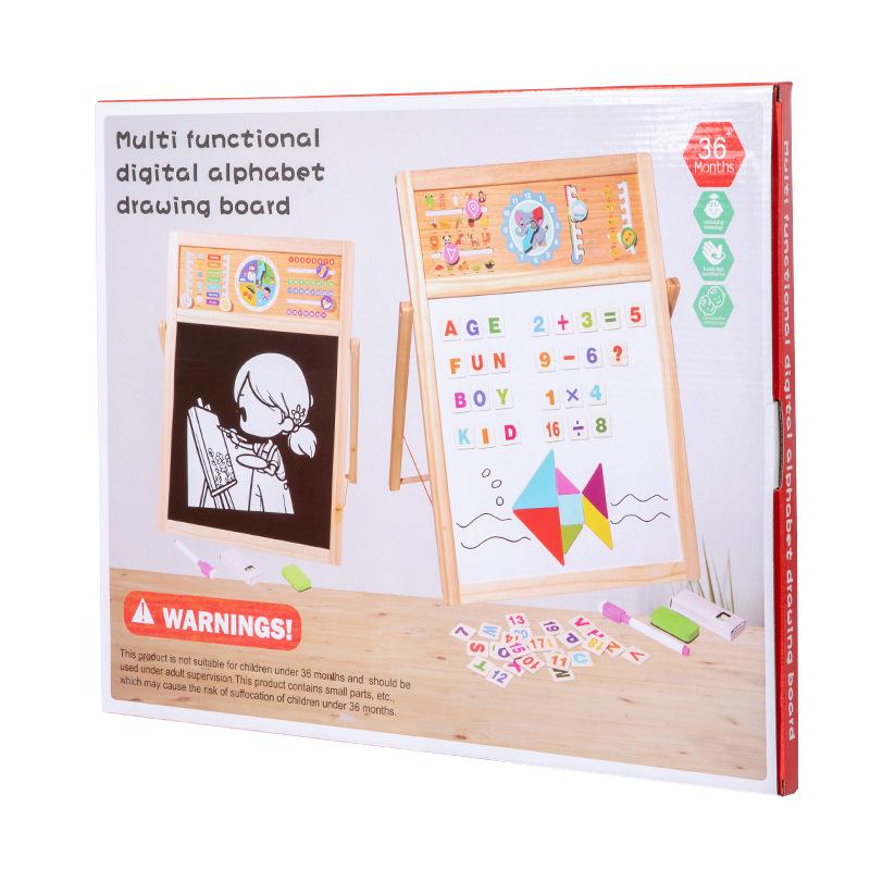 Kids' Magnet Double-Sided Erasable Drawing & Writing Board with Stand