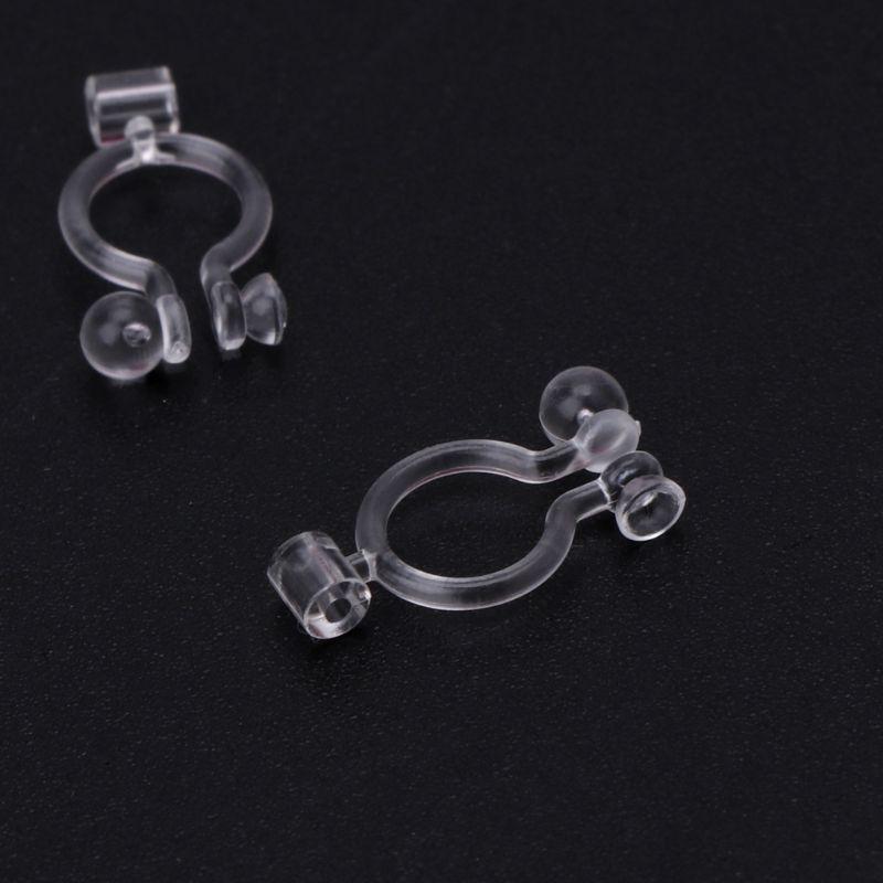 20Pcs Invisible Clip-on Earring Converters for Non Pierced Ears Jewelry Findings Epoxy Resin