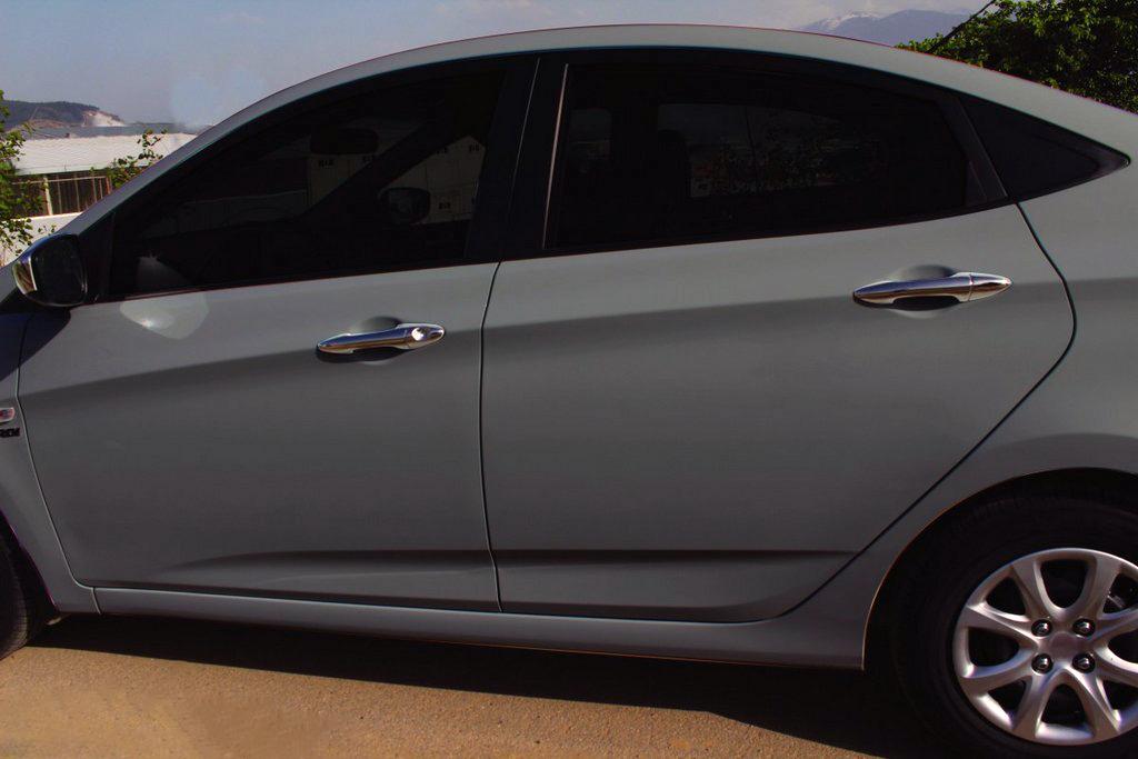 

Накладки на ручки (4 шт, нерж) OmsaLine - Італійська нержавіюча сталь для Hyundai Accent 2011-2017 рр.