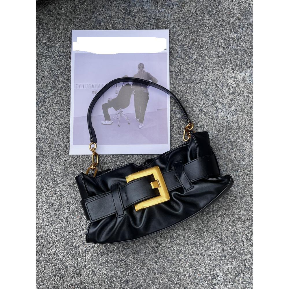 

2025 New Style Lightweight Faux Fur Five-Gold Chain Shoulder Strap Bag Women s Single Shoulder Underarm Large Capacity 30x9x10 чёрный