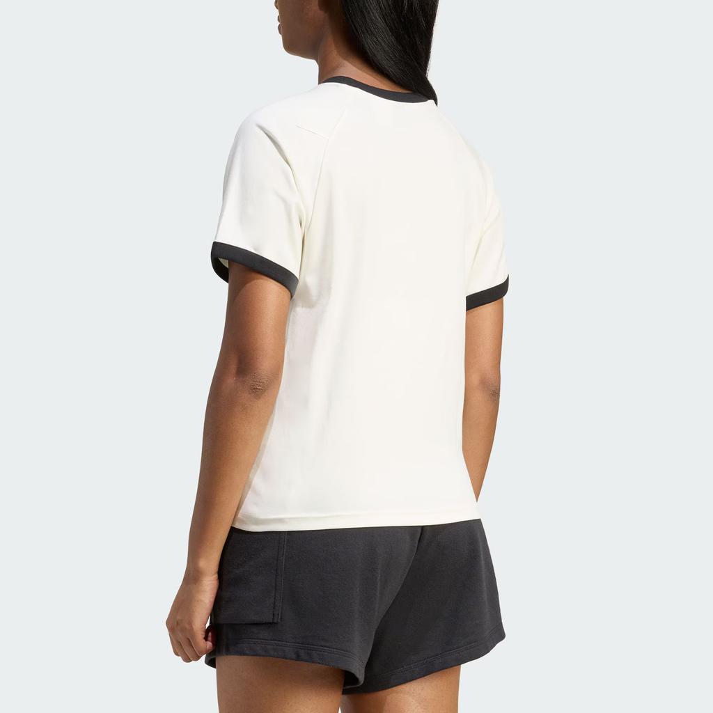 Adidas T Shirts Women's Jade White Crew Neck Moderate KB7214