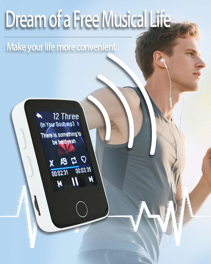 1.8-inch Touchscreen MP4 Music Player with Recording, Speaker, Card Slot, and Bluetooth MP3 Support