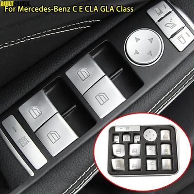 For Mercedes Benz CLA 180 200 GLA 180 200 2013 2014 2015 2016 2017 2018  14x Car  Parts Window Switch Button Repair Stickers
