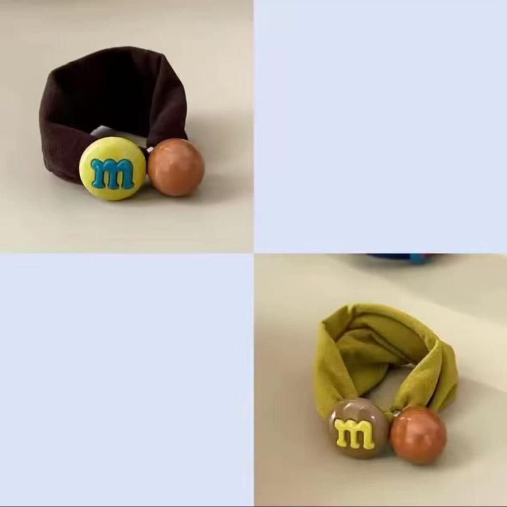 Korean-Style Seamless Elastic Hair Ties for Women - M-Shaped, Candy Colors, No-Damage, Perfect for Ponytails