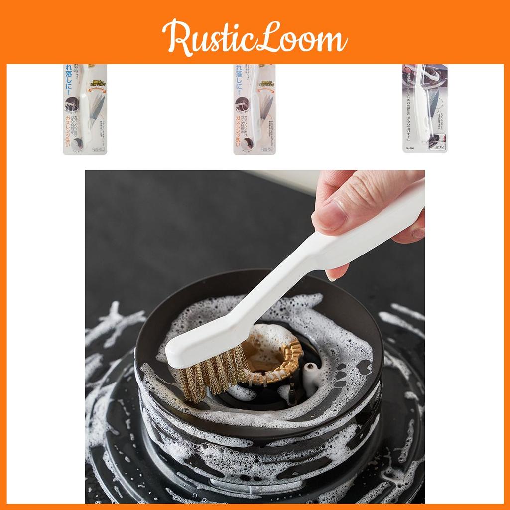 Stove Kitchen Gas Burner Cleaning Brush For Crevices And Scrubber Grates