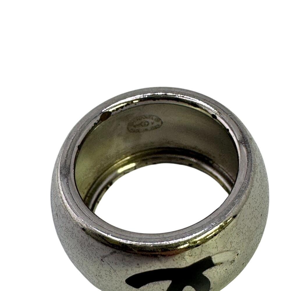 CHANEL metal Ring Silver metal Used