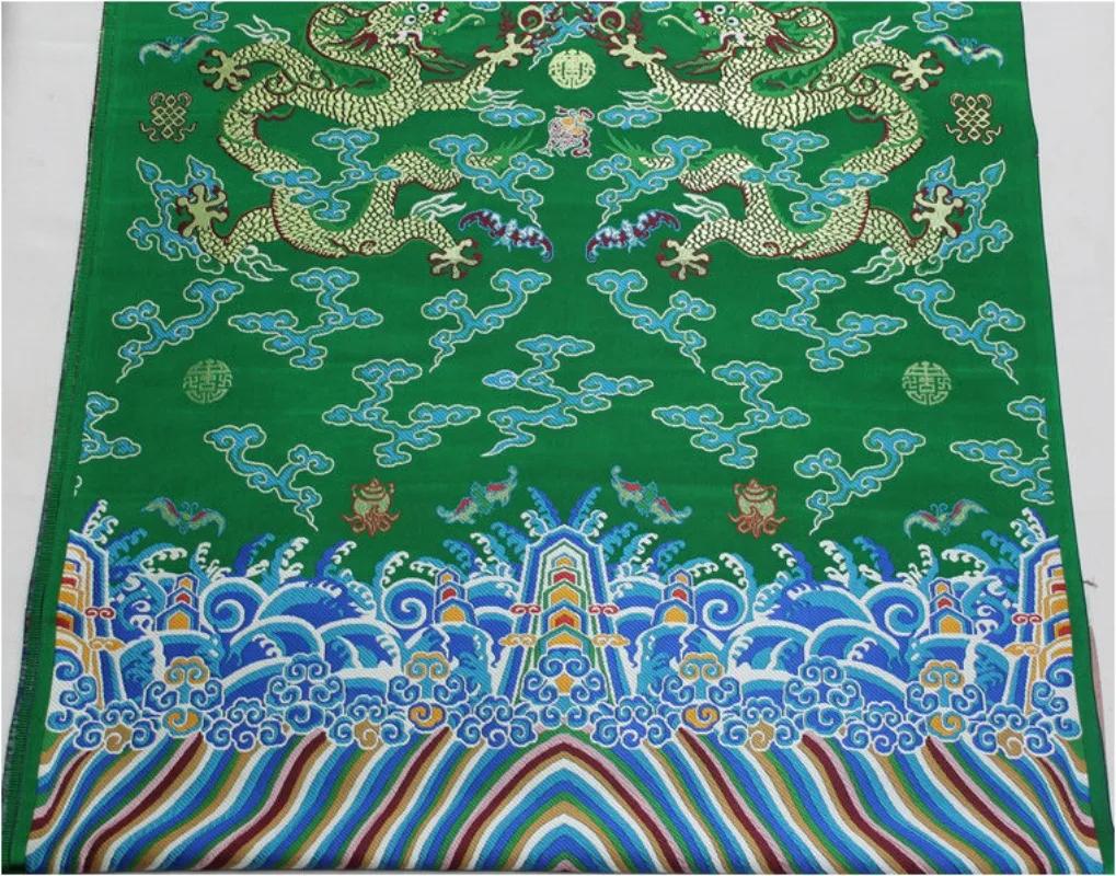 

150x70 см жаккардовая китайская шелковая парчовая ткань в стиле шинуазри для одежды, дивана, украшения, занавески, наволочки, узор дракона 150x70cm