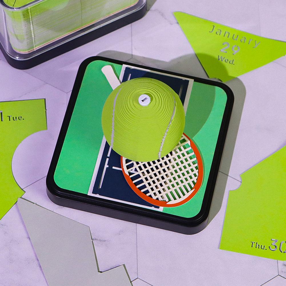 Tennis 3D Notepad Calendar 2025 Memo Pad Paper Art Notes Year's Sticky Sculpture New Gifts Acce C3V0