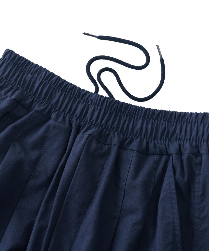 ANALOG MOOD Linen-Like Bermuda Pants (Navy)