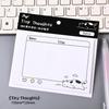 Kawaii Stationery High Quality Self Adhesive Reminder Feline Sticky Notes Portable Black White Notepads For Office Students Home