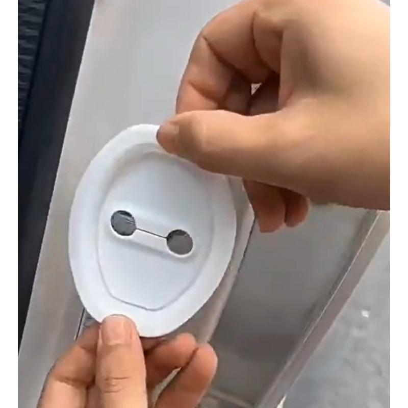 

4pcs Black car door shock absorber - collision and noise reduction, suitable for lock protection stickers белый