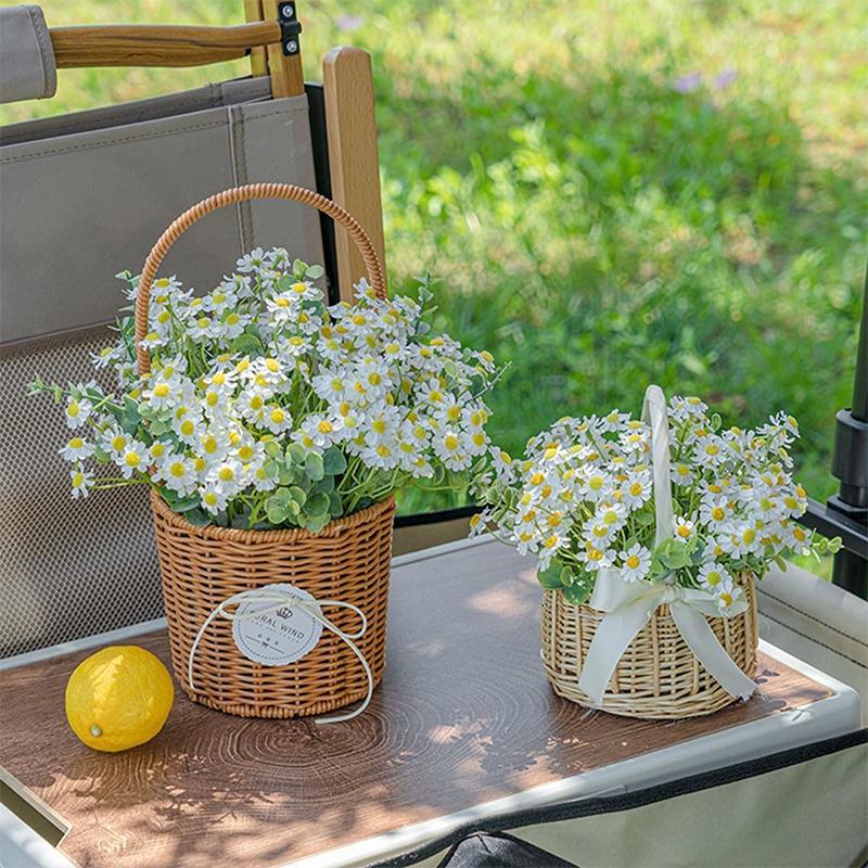 5/10/20Pcs 26cm Silk Artificial Daisy Flowers White Daisy Fake Flower Bouquet for Party Table Decoration DIY Home Wedding Decor