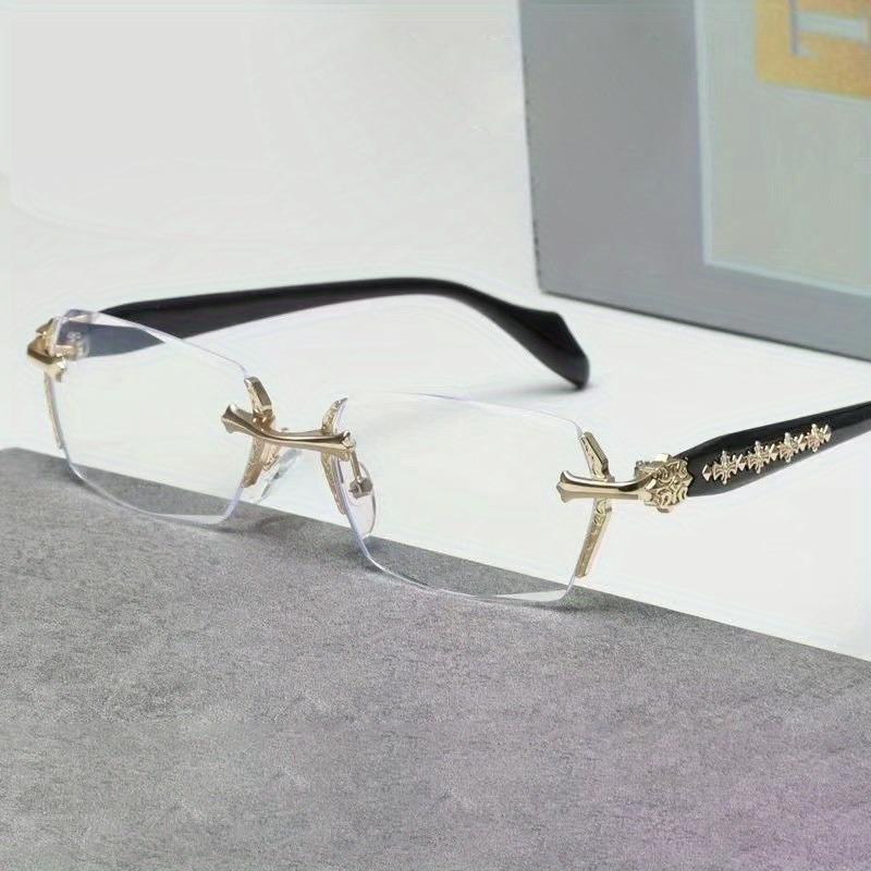 Men's High-definition Anti Blue Light Glasses - Retro Transparent Lens Full Frame Design Fashionable Unisex Glasses