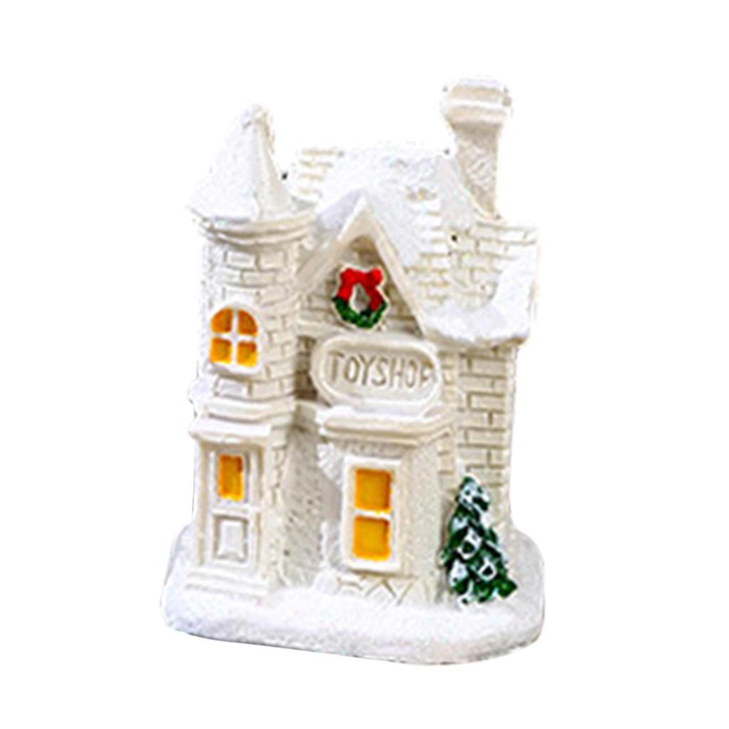 Christmas Glowing House Christmas Ornaments for Office New Year Balcony
