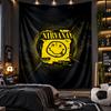 Wall Hanging Tapestry Nirvana Print Cloth for Living Room Bedroom Home Decor