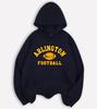 Arlington Lions Football Design Men Hoodie Autumn Pocket Vintage Hoody Loose Fleece Pullover Colour Unisex Basics Long Sleeve
