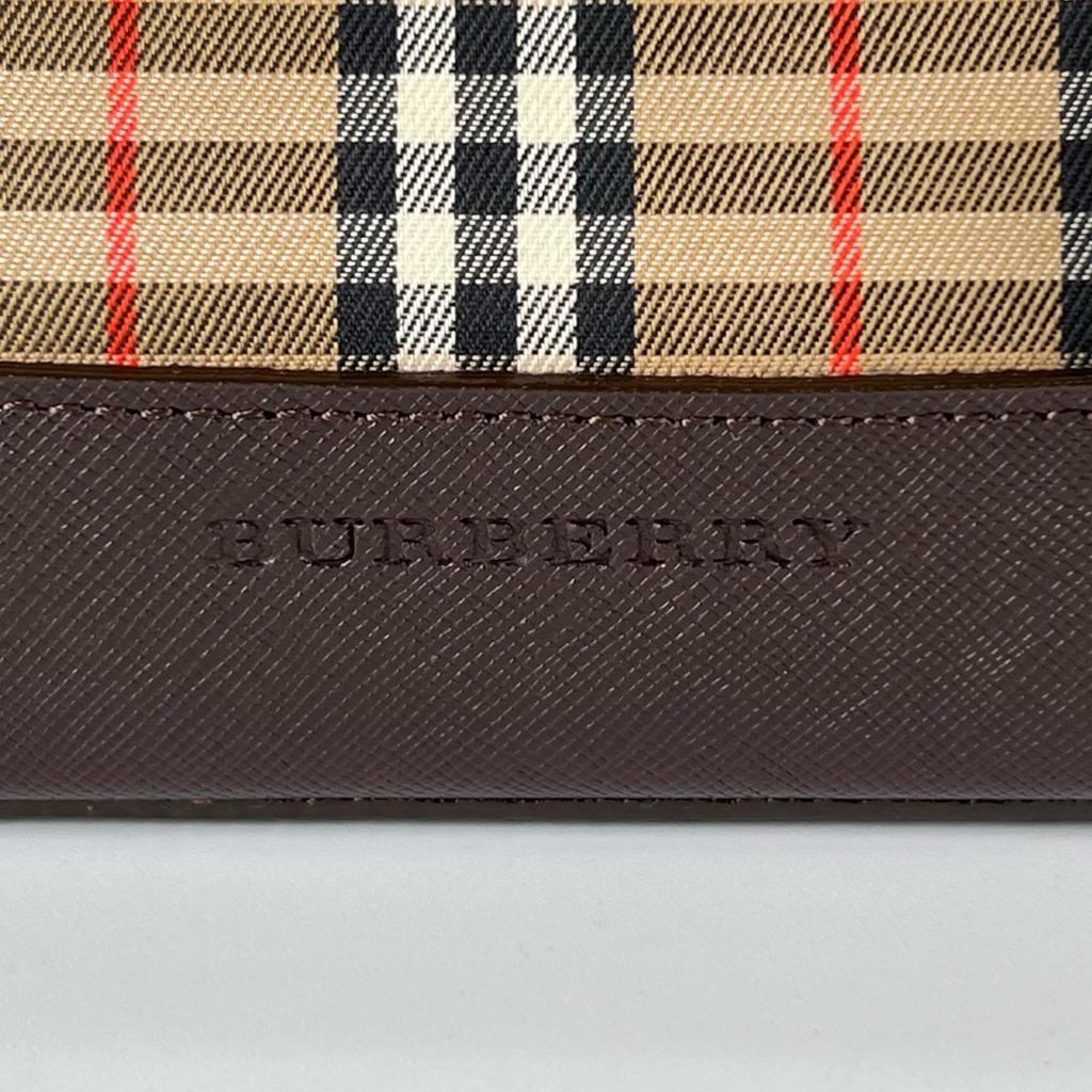 Pristine BURBERRY Handbag Nova Check Brown leather Women Used
