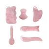 Rose Quartz Gouache Scraper For Face Natural Jade Stone Pink Quartz Gua Sha Scraping Board Acupuncture Health Massage Face Lift