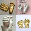 Baby souvenir hand and foot casting kit DIY plaster statue molding 3D hand print mold powder casting craft anniversary gift