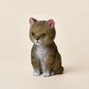 Cat Ornament Resin Statue Handmade Realistic Cat Figurine Home Office Desktop Living Room Decoration