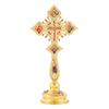 Produs Bisericesc Placat cu Aur Sfântă Cruce cu Iisus și Maria Personaj Religios Imagine Naștere Cadou Religios Decor Altar Ortodox
