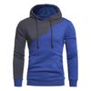 Men's Casual Patchwork Sports Sweatshirt Long Sleeve Hooded Pullover Tops