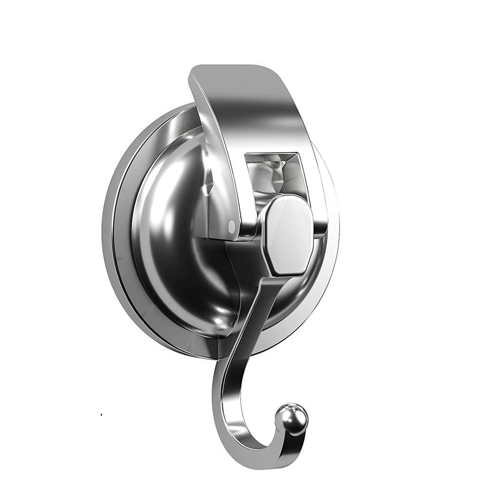 Removable Easy To Install Heavy-Duty Suction Cup Hooks Bathroom Shower Chrome-Plated Organization
