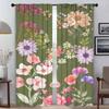 Modern Living Room Curtains for Camera Flower Partition Shades Blackout Curtain Tulle for Bedroom Curtains 2 Pieces Kitchen Home
