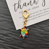 10/12pcs DIY Charms Turtle Key Chain Metal Mini Tortoise Pendant Tortoise Keychains  Small Gifts