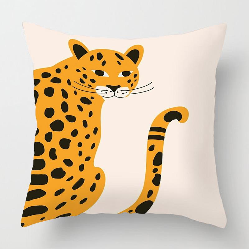 Geometric animal pattern pillow cover 18x 18 inch printed cushion cover machine washable home sofa decoration 45x45cm