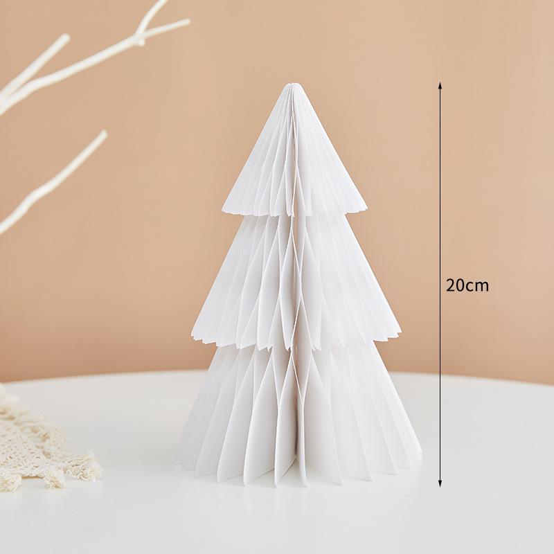Wabenpapier Weihnachtsbaum Tischschmuck - Festliche Foto-Requisiten und Dekoration für Feiertagsatmosphäre