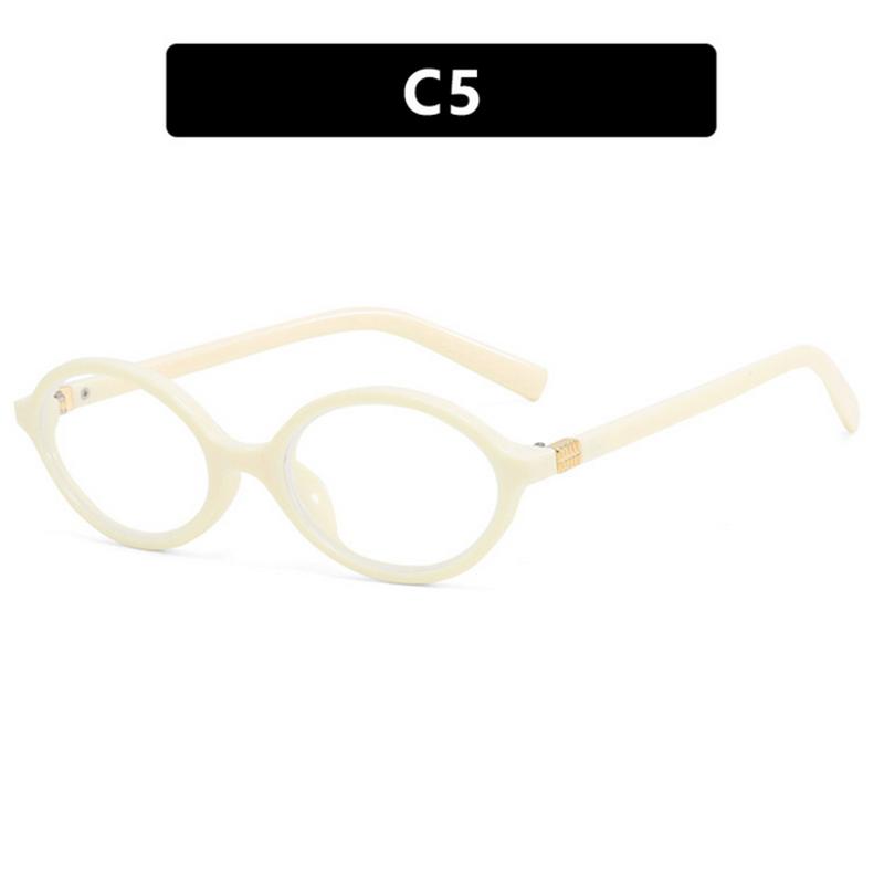 

Myopia Reading Glasses Frame Oval Shape Flat Lens Small Frame Vintage Korean Style Natural Look Bookworm Eyeglasses 1.56 myopia -5.5
